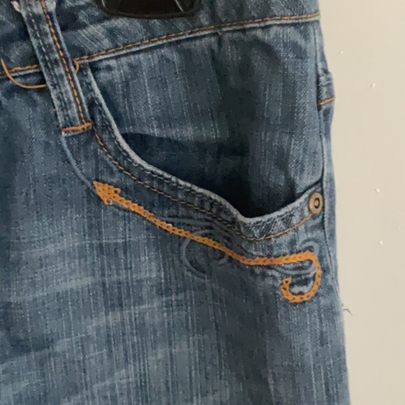 Classic Blue Straight Leg Jeans with Natural Whiskering - Picture 2 of 10